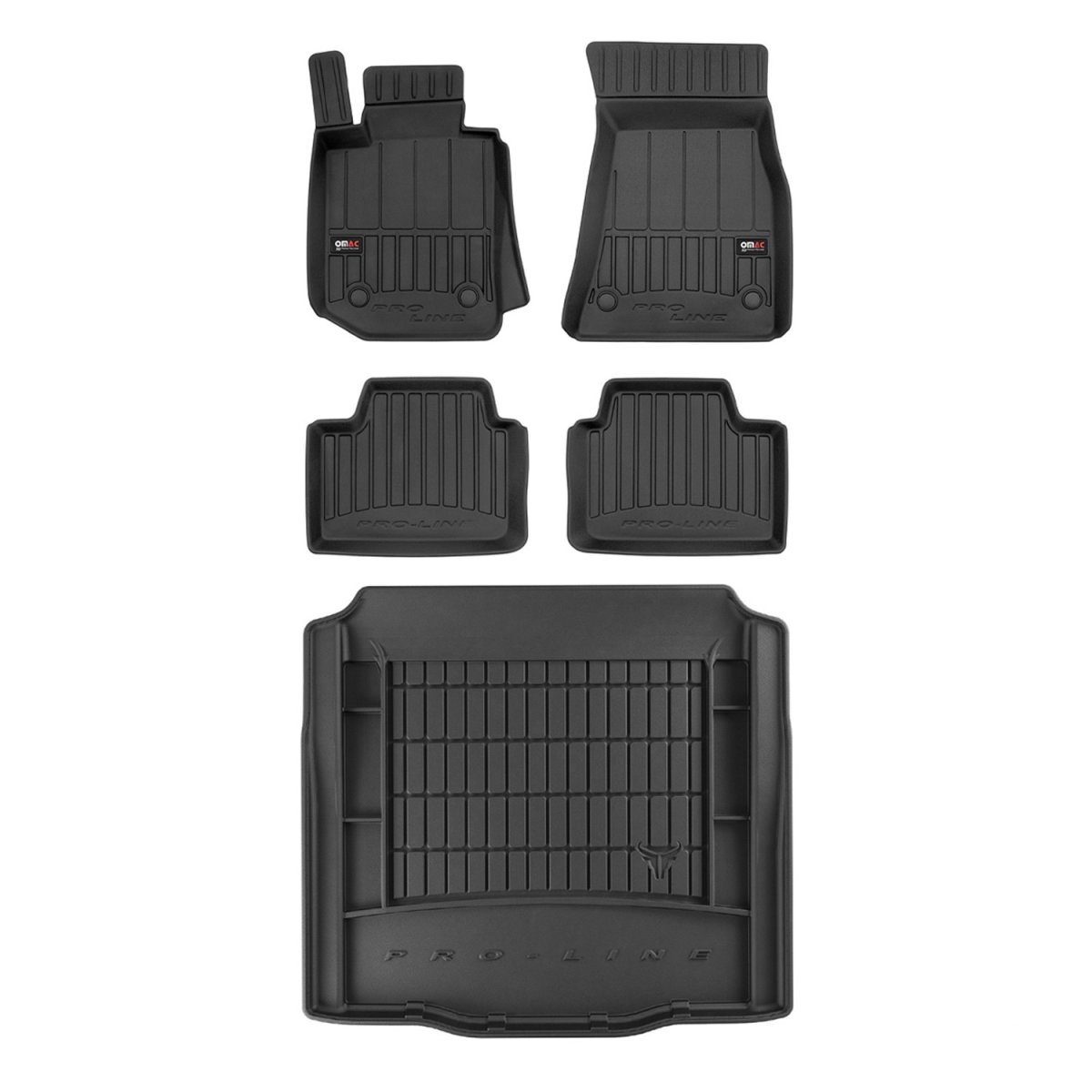 BMW 3 Series Floor-Trunk Mats - Omac - 3D Premium - Black - '19-'25